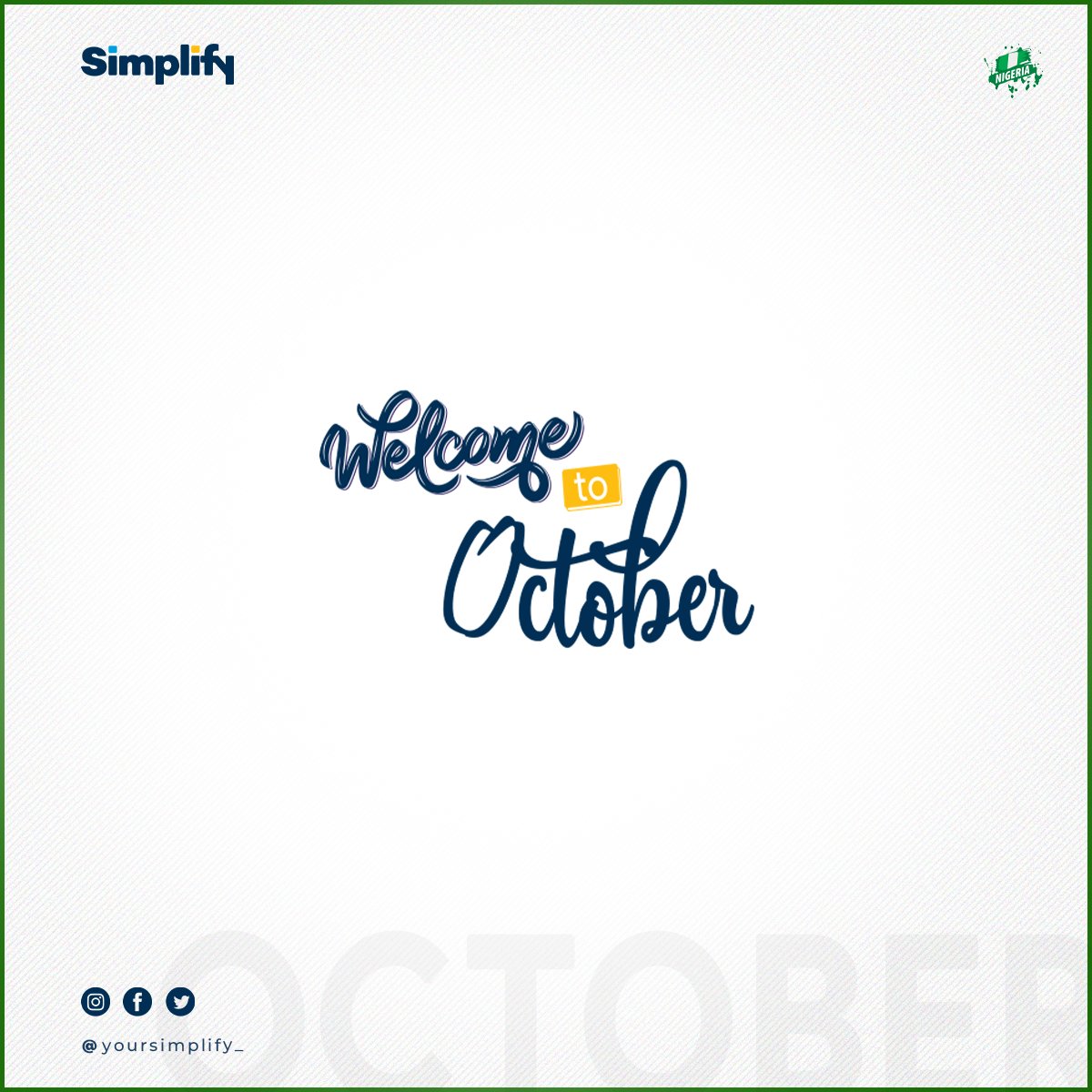 yoursimplify_'s tweet photo. May the Nigerian green flag always fly high...... Happy independence day and happy new month.
#NigeriaAt60 #October2020 #COVID19 #Nigeria #technology #SoftwareEngineer #TechStuff #nigerianindependenceday #newmonth https://t.co/nEKiuEYdAO