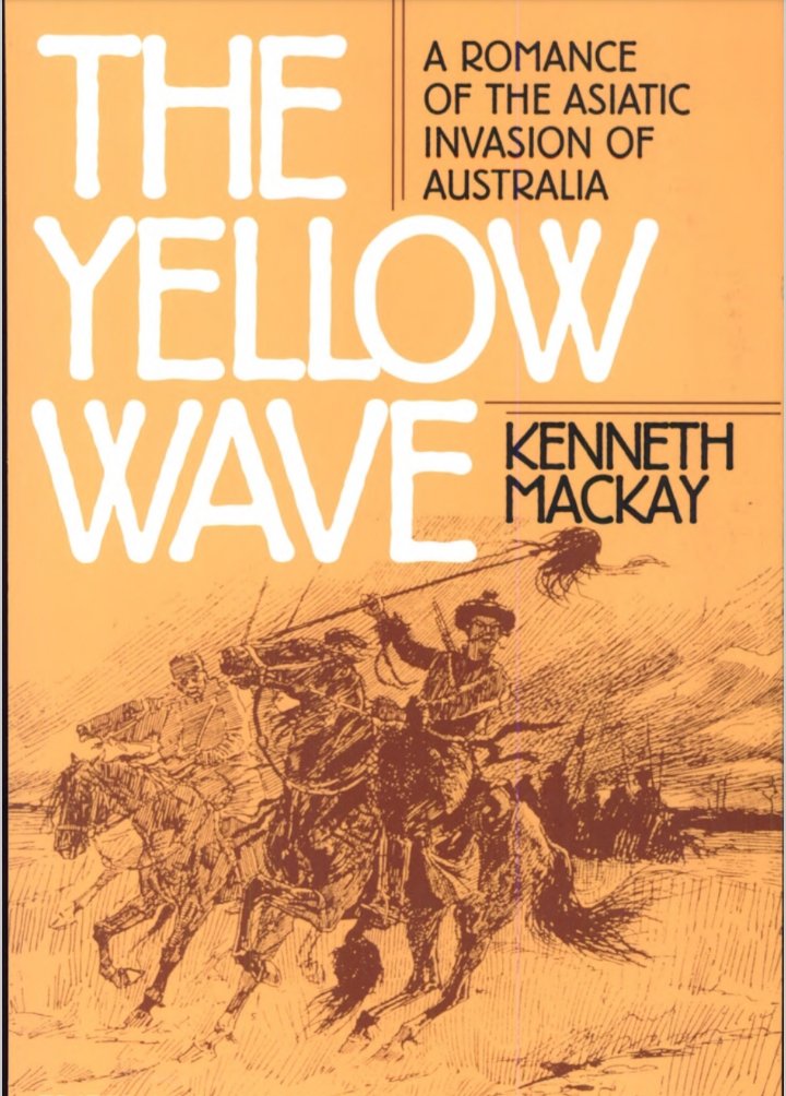 The Great War in England in 1897 by William Le Queux, and The Yellow Wave by Kenneth Mackay (both published in 1895) both labour the point: nationalism and industrialisation will lead inevitably to war on an unimaginable scale.