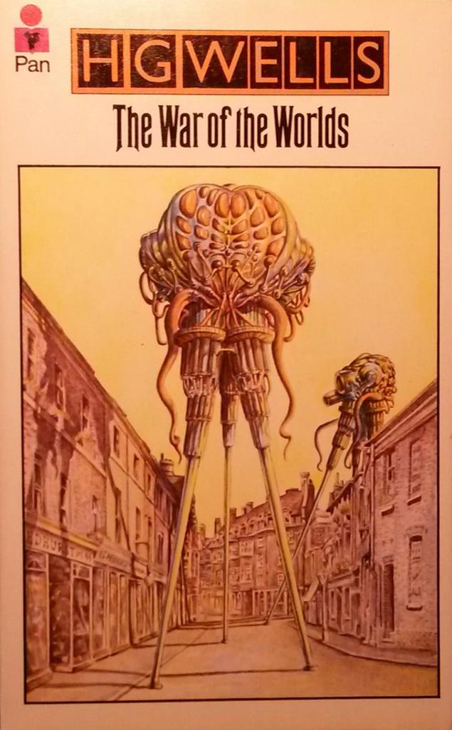 The war machines and the handling machines used to build them are described in great detail by Wells: levers and tentacles, but no pistons or gears. He doesn't state it, but it is clear - the Martians have no use for the wheel. Their technology is as alien as their physiology.