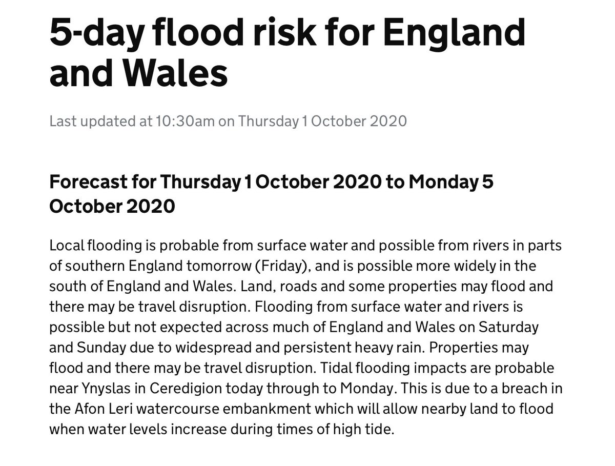 IanJonesEA's tweet image. Just as we welcome in October the weather turns decidedly autumnal. The w/end is looking grotty, with much of the country likely to see impacts of #StormAlex, to a greater or lesser degree. Details will firm up nearer the time. Please stay #floodaware gov.uk/check-flood-ri…