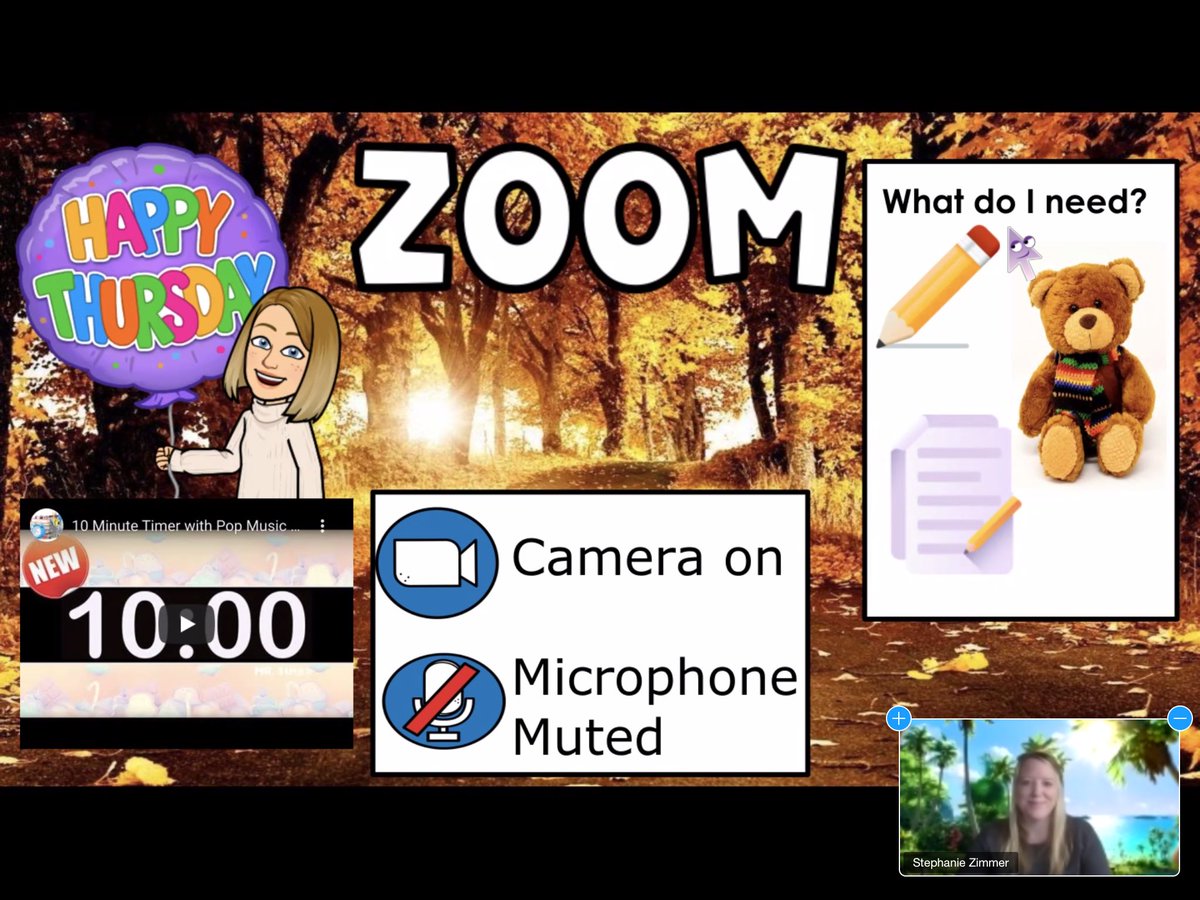 Morning screen is ready for fall, while my Zoom background is channeling Moana! Engagement along with student connection! #PGCPS #virtualteaching #keepingthemnterested
