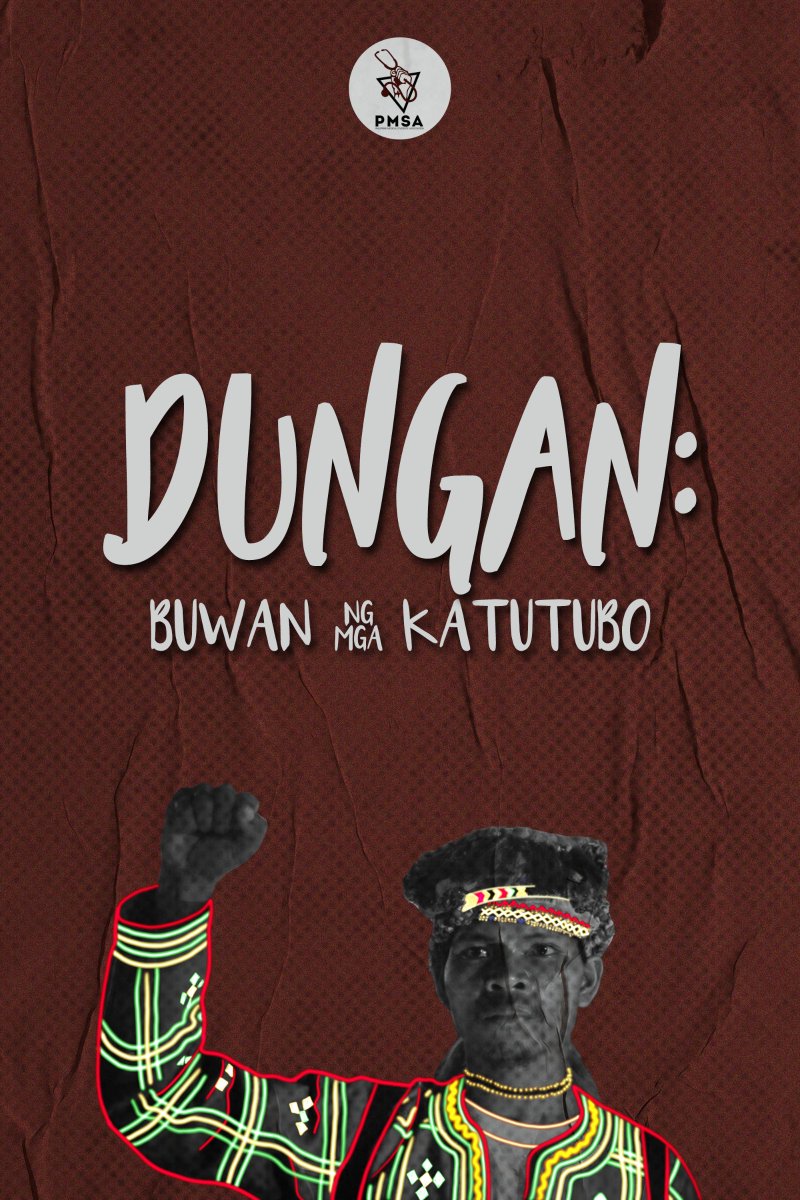 DUNGAN: BUWAN NG MGA KATUTUBO
'Sama-samang isulong ang karapatang pangkalusugan ng mga IP'

#StopTheAttacks
#DefendAncestralLands 
#NoToDevelopmentAggression

Photo by: Bricx Martillo Dumas (IG: @ bricxmartillodumas)