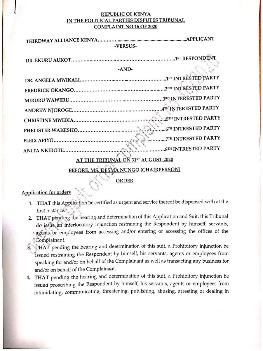 Thirdwaykenya's tweet photo. Former Party member Ekuru Aukot accompanied by over 20 armed goons storms party HQS defying PPDT order barring him from accessing the premises. He has threatened to kill party officials. @ORPPKenya @citizentvkenya @NationBreaking @TheStarBreaking @BreakingNewsKE @ntvkenya https://t.co/iIxNPzJpNq