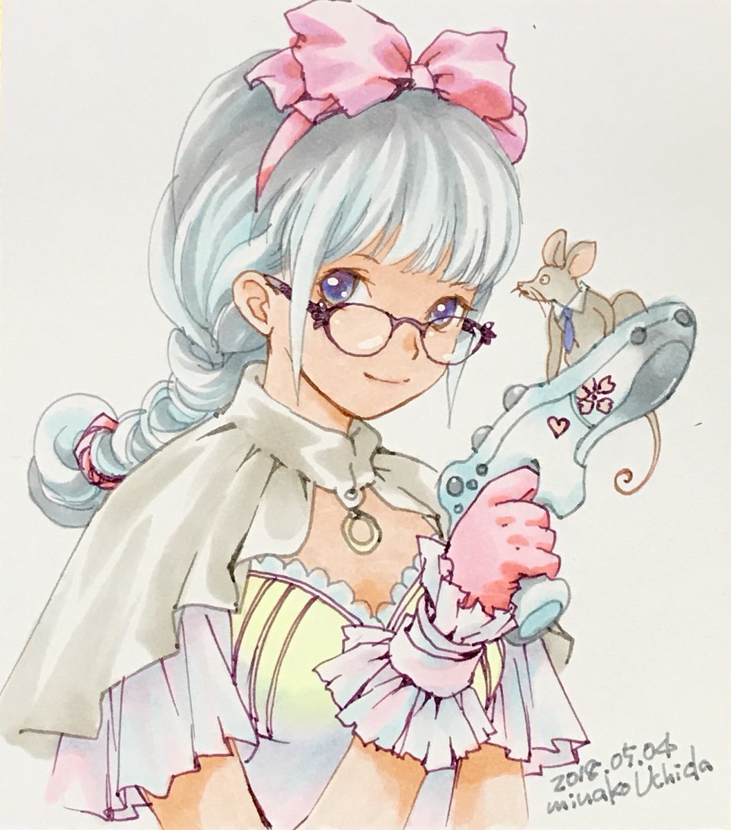 「#メガネの日 
ロングヘア率高かった? 」|内田美奈子のイラスト