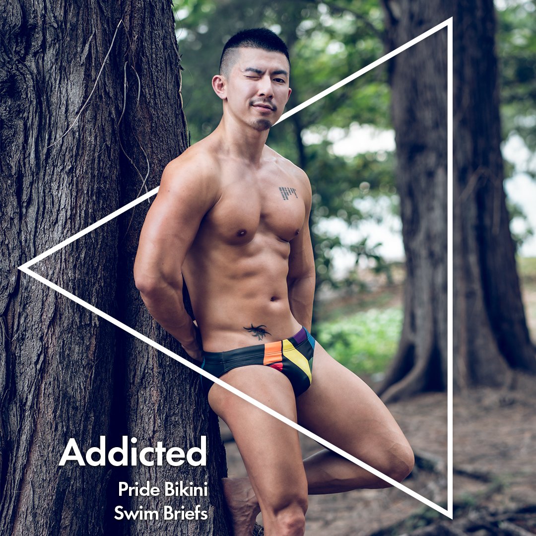 TheJockShop's tweet photo. Be loud and proud when you next take a dip with these colourful Pride Bikini swim briefs from Addicted! Available in Black and White: https://t.co/LQHZctV2QR

Model: 8ilveron https://t.co/vY03sQo0r8