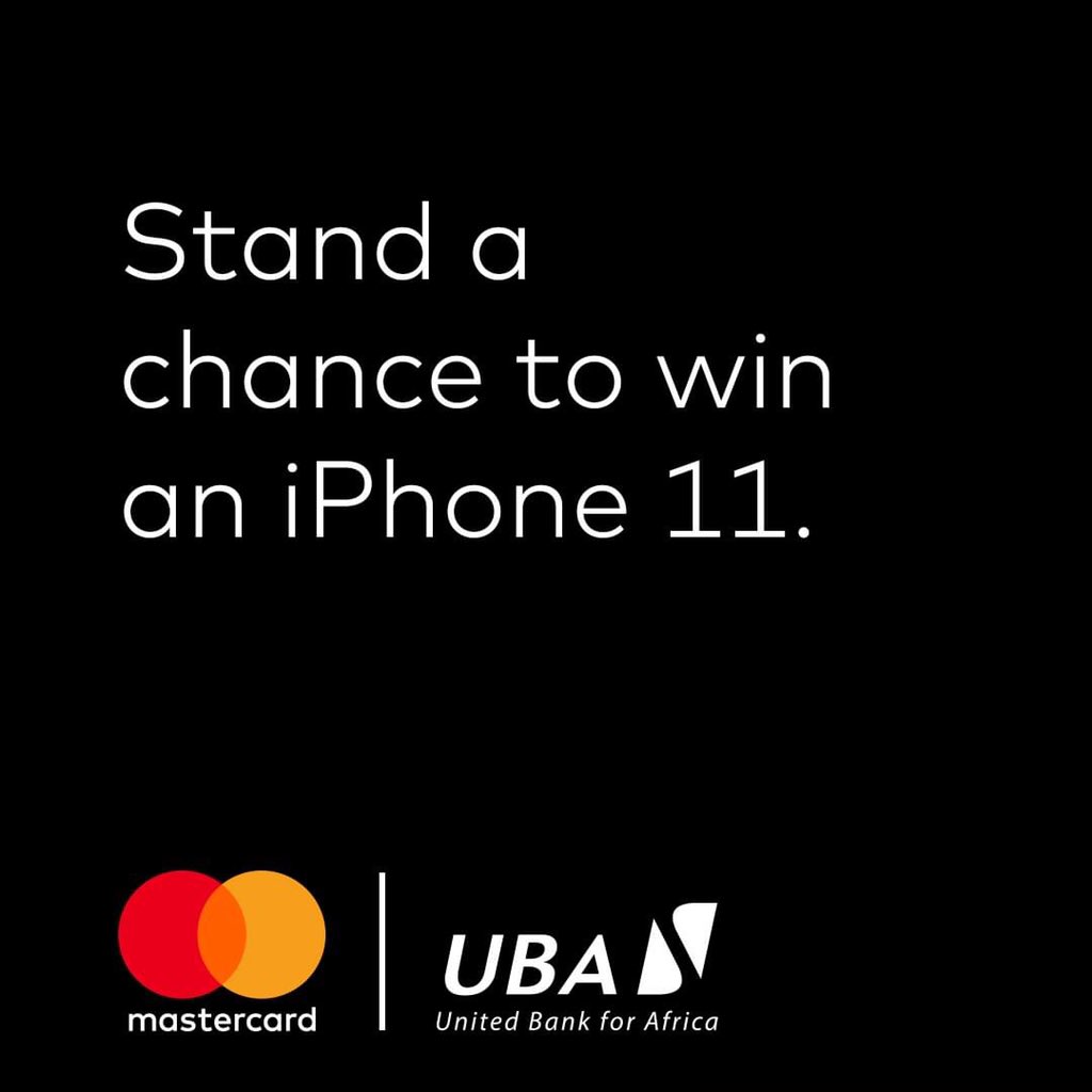 wezimuyembe's tweet photo. Stand a chance to win an iPhone11 every week until the end of November with UBA and Mastercard with the "SHOP&amp;WIN" Competition. To Win Transact at least five times in one given week using your UBA Debit Mastercard in-store or online. Terms and Conditions apply. https://t.co/zcOfCElxIa