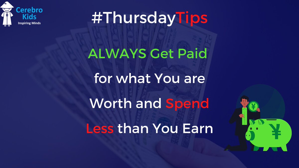 CerebroTeam's tweet image. #ThursdayTips #FinancialLiteracy #FinancialBasics #FinanceForKids #CerebroKids
