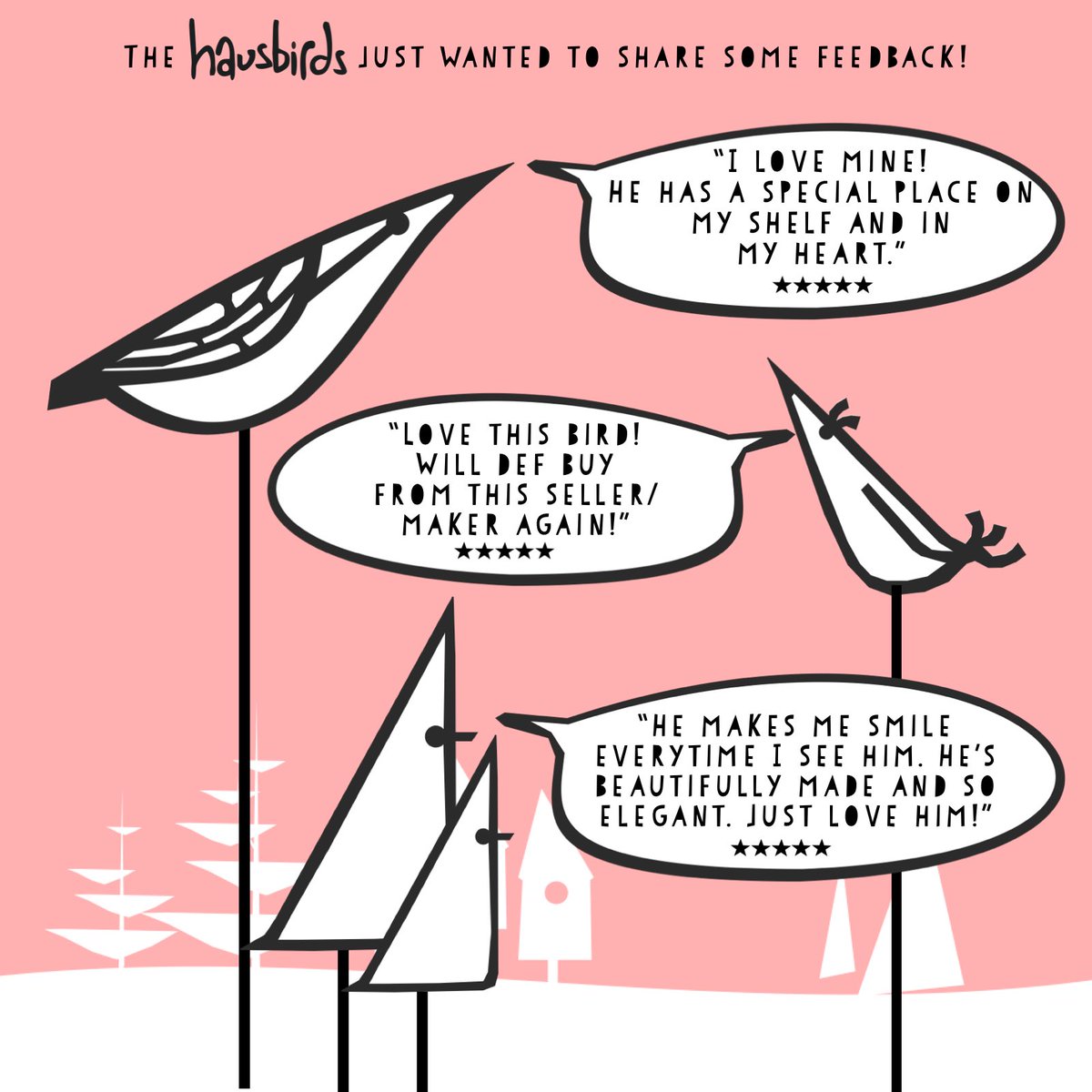 Hausbirds are sharing some of the lovely feedback they’ve had! Folk are really connecting with these little handmade bird sculptures from Hausbirds.com 🤗🤗 #thursday #birdsculpture #midcenturymodern #giftideas #hausform #hausbirds #October2020 #loveyourhome #interiors