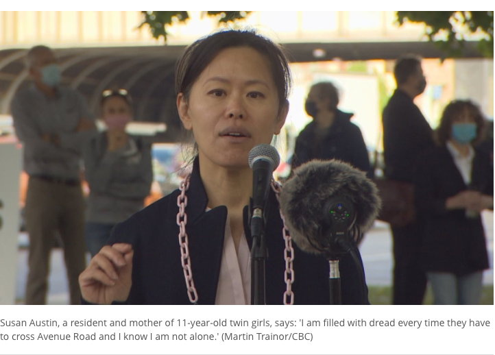 ARSCSafety's tweet image. "I am filled with dread every time they have to cross Avenue Road and I know I am not alone." 

Years ago, one of her daughters nearly fell into oncoming traffic because she lost her balance while tying her shoelaces on the sidewalk.

#AvenueSafeForAll cbc.ca/news/canada/to…