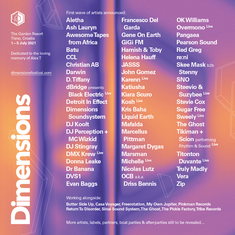 Dimensions_Fest's tweet image. We proud to announce the first wave of artists, labels and partners joining us in 2021 ☀️

&amp;gt; dimensionsfestival.com