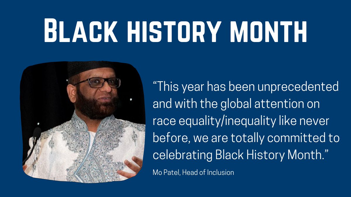 Meet Mo Patel, our Head of Inclusion – “This year has been unprecedented and with the global attention on race equality/inequality like never before, we are totally committed to celebrating Black History Month.” Mo and his team are supporting #BHM2020StrongerTogether