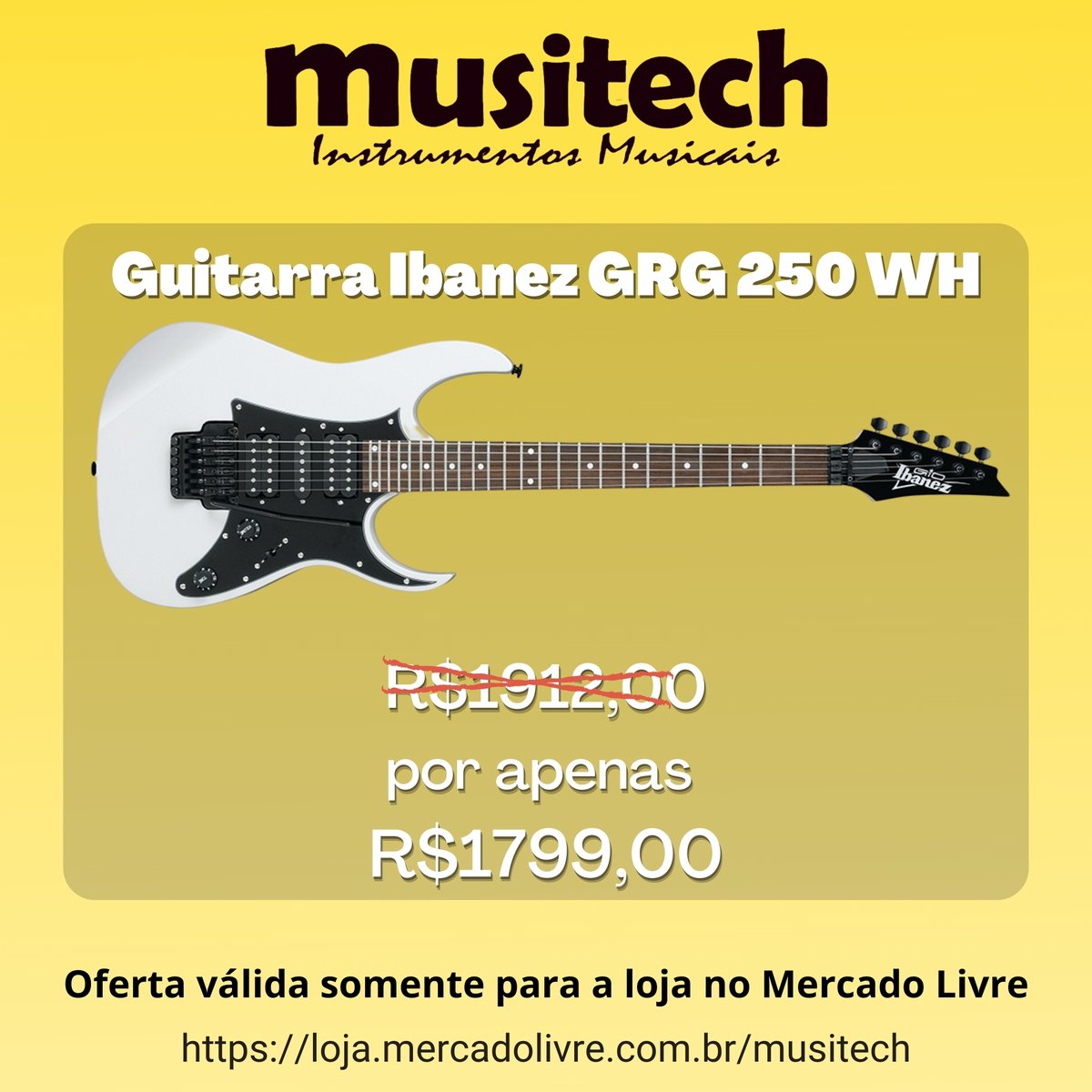 musitechonline's tweet image. musitechinstrumentosmusicais
Musitech está com preços incríveis na Loja Oficial do Mercado Livre!
.
Busque pela Loja Musitech Instrumentos Musicais no Mercado Livre e use a Tag DESCONTAÇO para conferir essa oferta e outras mais!
.
#descontaço #musitechinstrumentos #ibanez