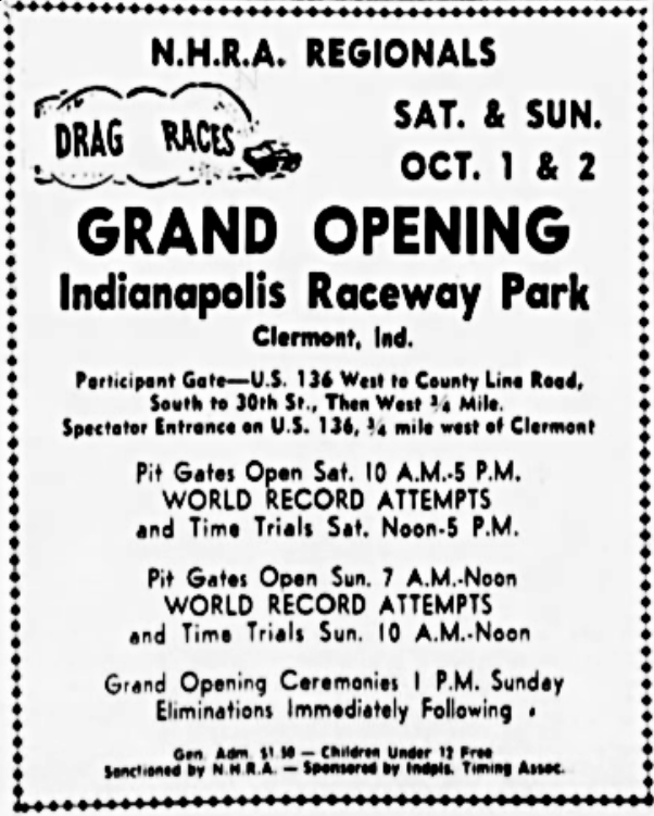 RaceIRP's tweet photo. 60 years ago today, #LucasOilRaceway held its first event. #60YearsOfLOR

MORE INFO: https://t.co/TEmLFlMXk6
SHARE YOUR MEMORIES: https://t.co/cEcyCmW4ls https://t.co/o3jLqesafo