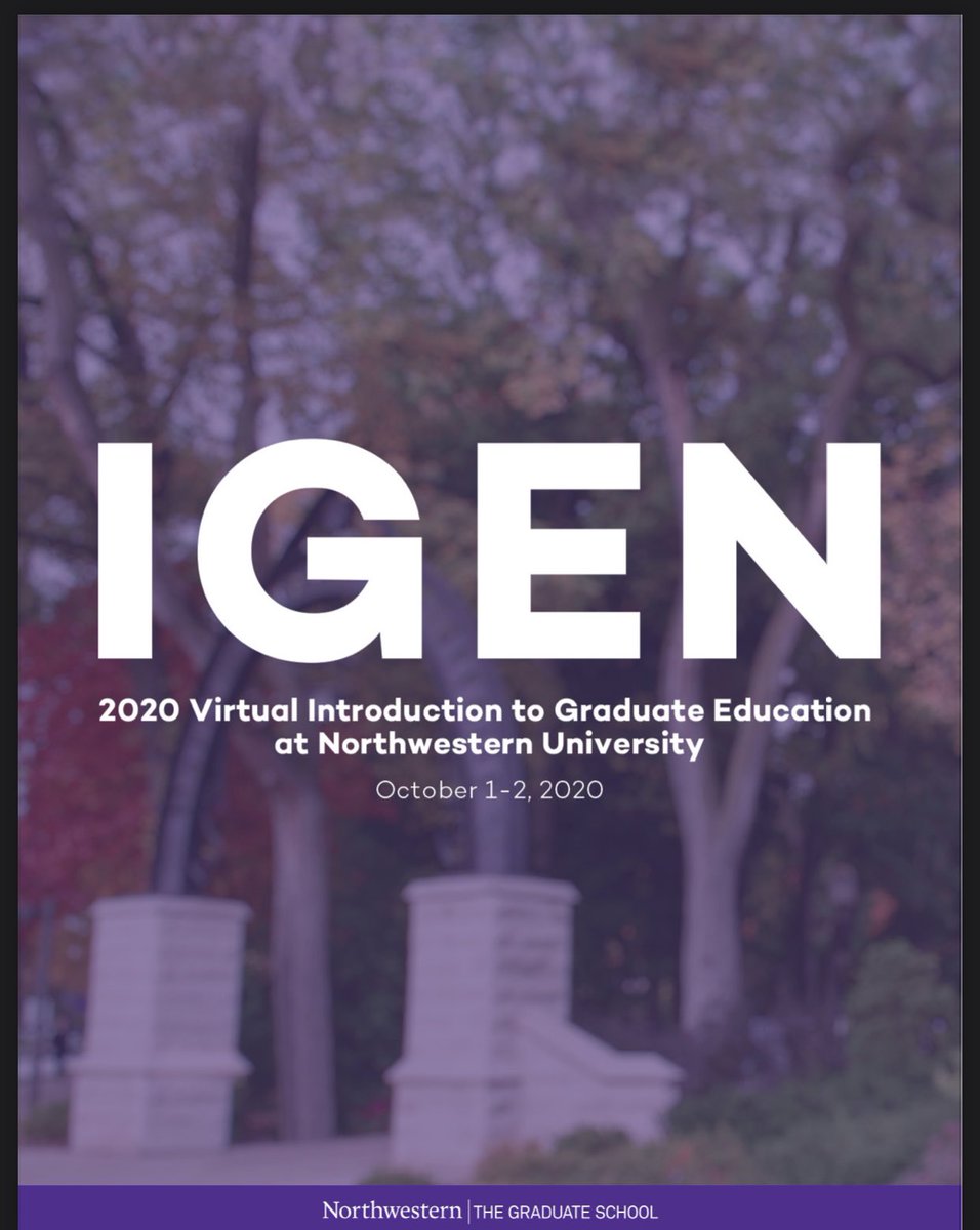 damonlewismba's tweet photo. So excited to meet URM prospective students participating in our first virtual Introduction to Graduate Education at Northwestern (IGEN) visitation program. This year we welcomed all majors interested in the PhD @TGSatNU.
#previewdays
#igen2020 https://t.co/gwfT1jbvCi
