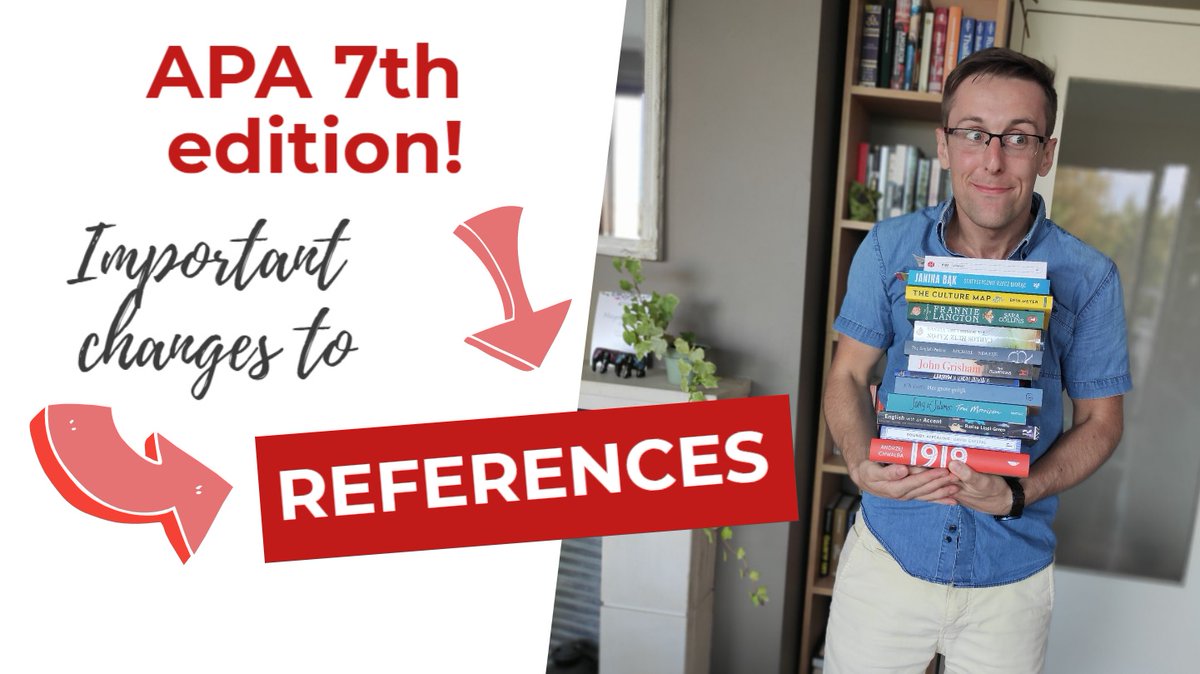 This is how to do references in APA 7th edition: Key changes you MUST know about: youtu.be/GwG3cUfzbcA 

#researchpaper #phd #PhD #phdadvice #phdforum #AcademicChatter #academicwriting #thesis
