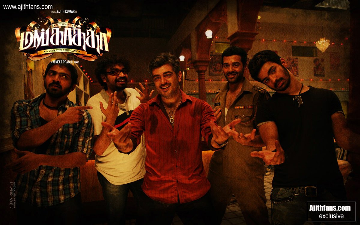 Mankatha:-Mankatha reversed the idea that good always triumphs. How does one get away with such a climax in a mainstream film? By taking attention away from the protagonist’s selfishness, and turning the spotlight to his camaraderie with his best friend. #Valimai  #ThalaAjith