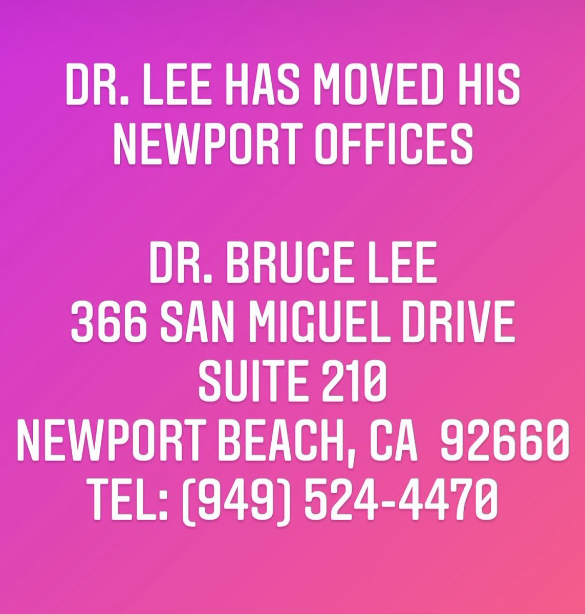 UPDATE: We have new offices in Newport Beach! Dr. Lee has moved into his own offices specializing in #fibroid care.