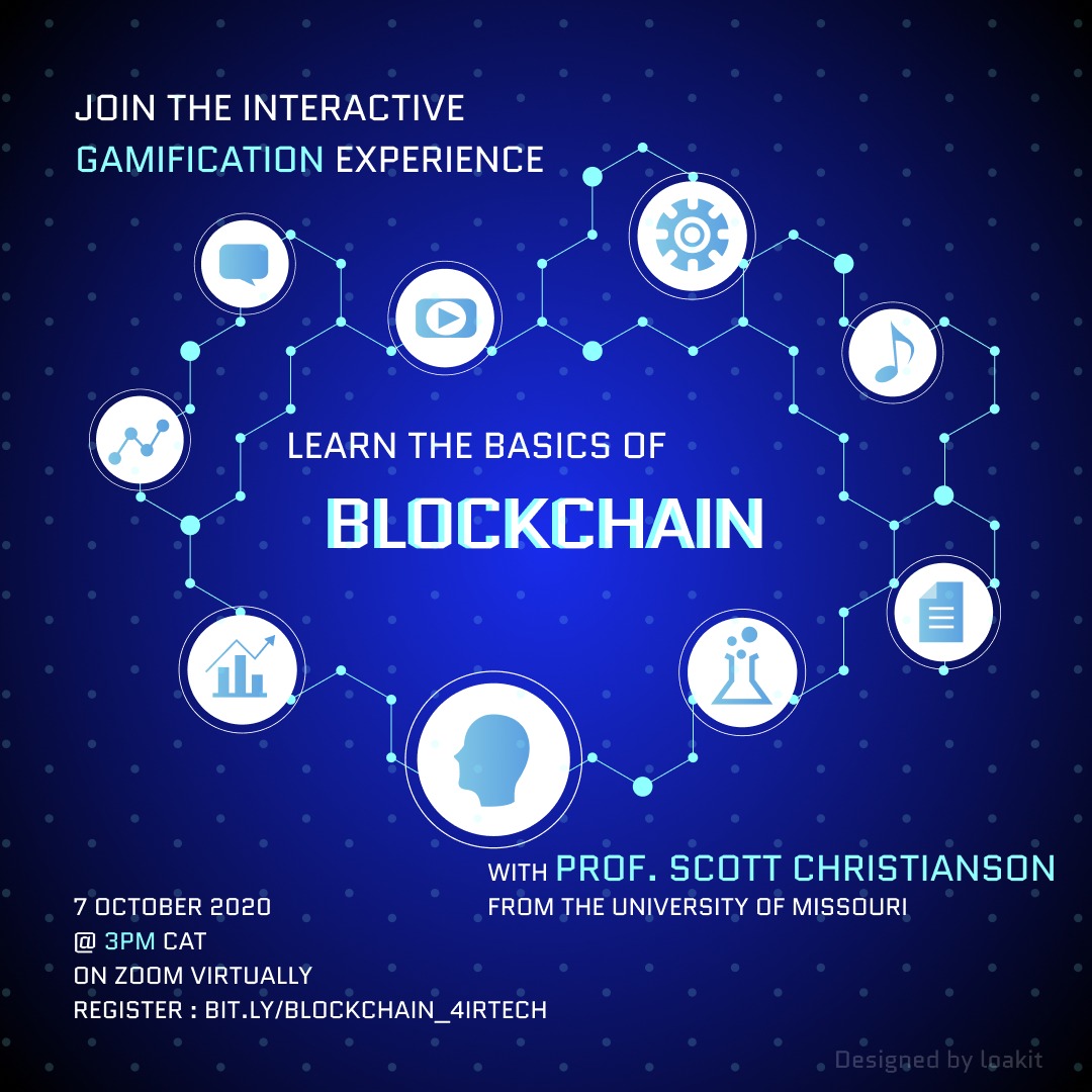 📢An upcoming event, if you'd like to know a more a blockchain from a professor @JScottMO of the 🦁University of Missouri🇺🇸 then be sure to register!⛓️🎉

Click on the link bit.ly/blockchain_4ir… and do the thing!!!