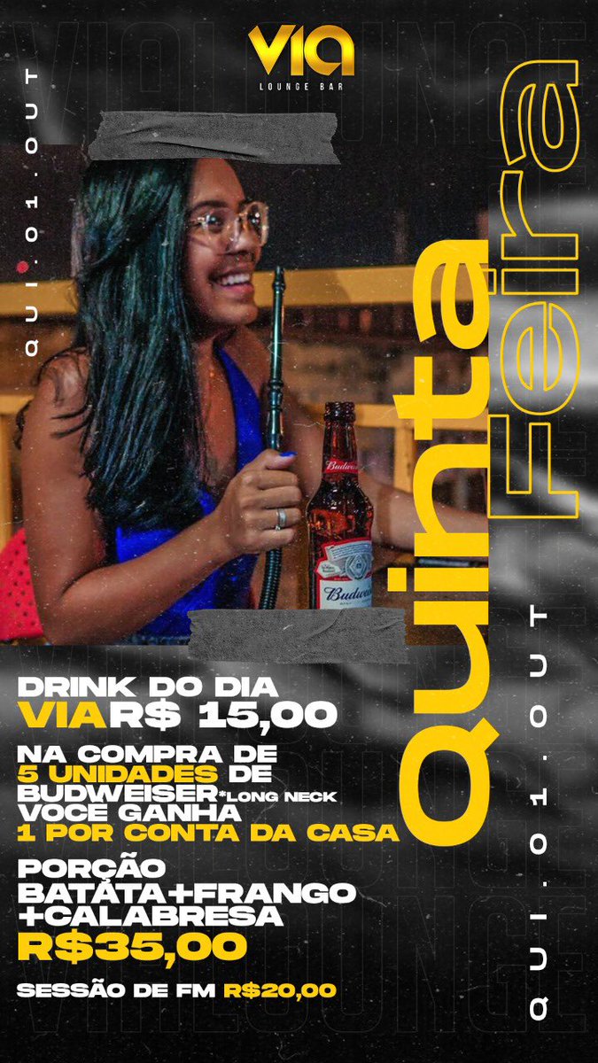JanainaMussuri's tweet photo. Outubro chegou e Quintouuu no Via, se liga para o início do fds !! #vemprovia https://t.co/imcsWg7H2b