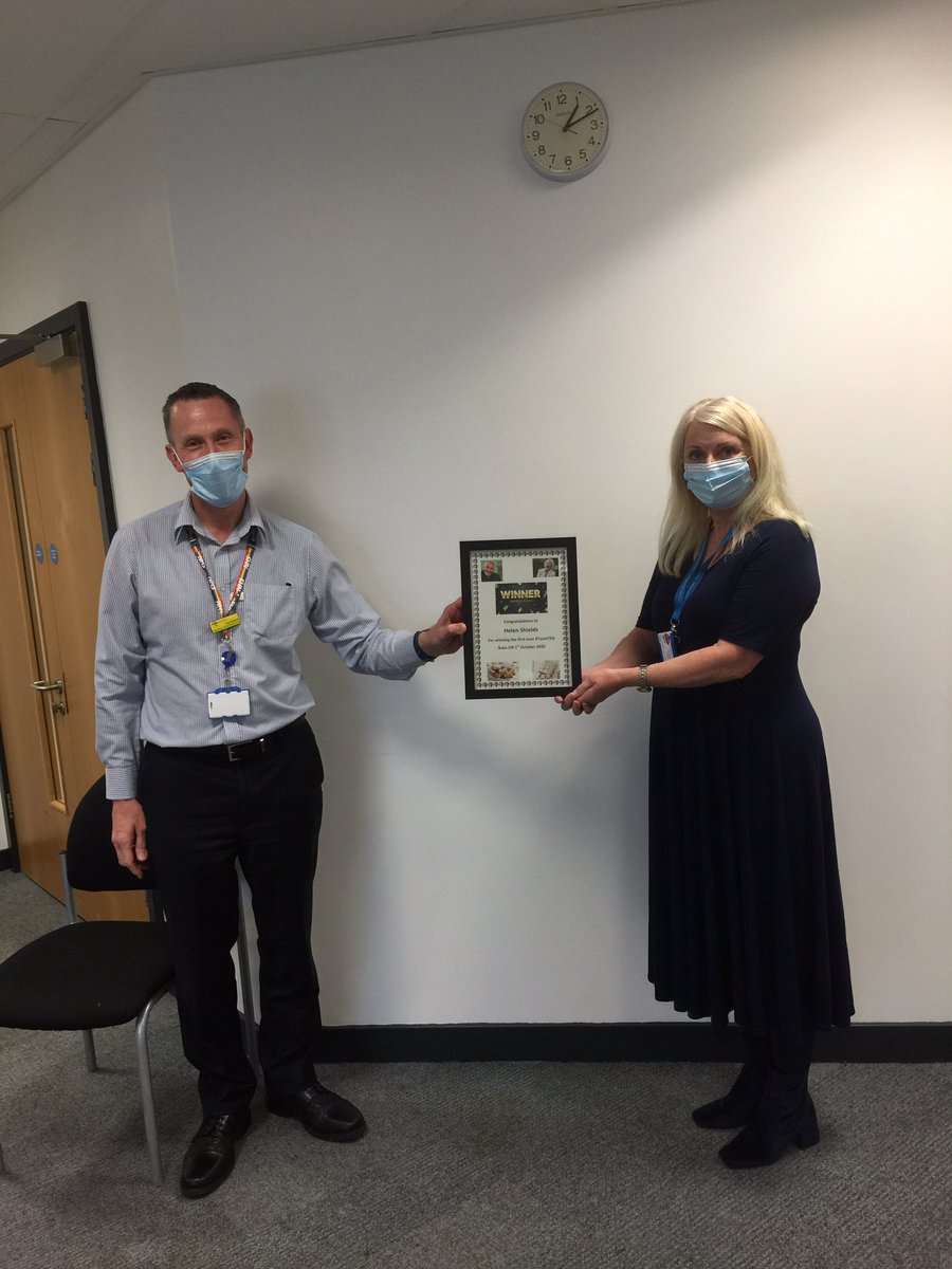 avalon20201's tweet photo. Been looking forward to this all week, our very first #TeamTED bake-off. Congratulations to Helen Shields whoโs chocolate orange sponge cake was just amazing. Well done to Sarah Halfpenny coming second with a scrummy chocolate button cake.#TeamSFHT https://t.co/X0SeLgdxnP