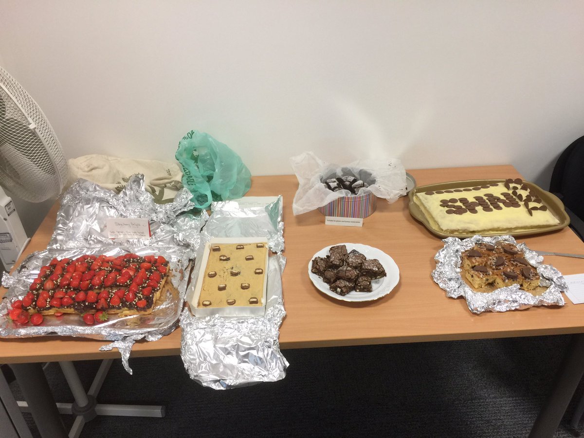 avalon20201's tweet photo. Been looking forward to this all week, our very first #TeamTED bake-off. Congratulations to Helen Shields whoโs chocolate orange sponge cake was just amazing. Well done to Sarah Halfpenny coming second with a scrummy chocolate button cake.#TeamSFHT https://t.co/X0SeLgdxnP