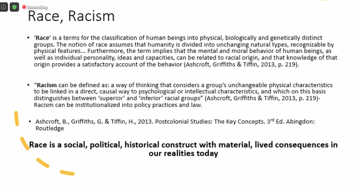 First speaker: Dr.  @ajesusjoseph from the  @McMasterU Faculty of Social Work. He takes us through some key concepts such as Race, Racism, and Racialization. Key concepts we should understand as healthcare practitioners.