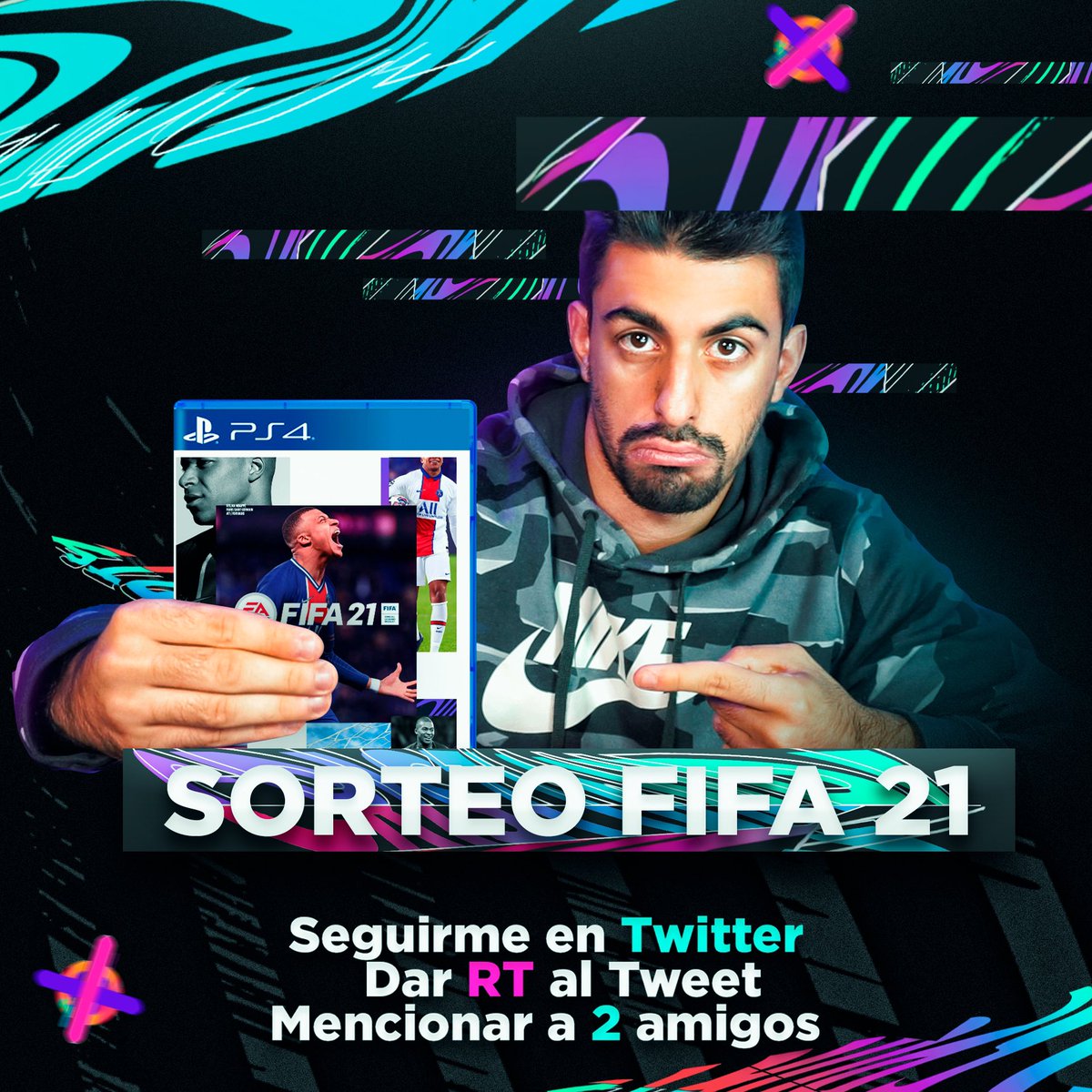 Como sé que estáis todos con el hype...

🧨 SORTEO FIFA 21 🧨

Simplemente: 

- Dar RT y seguirme 
- Menciona a dos amigos a los que ganas siempre al FIFA 🤓

Ganador el día 5, ¡SUERTE! ☘️