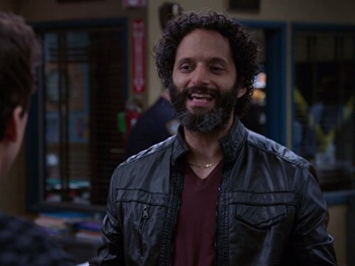 JASON MANTZOUKASyo i actually cannot escape from this man but his characters are super funny so idche’s derek in good place he’s pimento in b99derek feinstein in parks and recthis director in one ep of community haley’s boyfriend in one ep of modern family