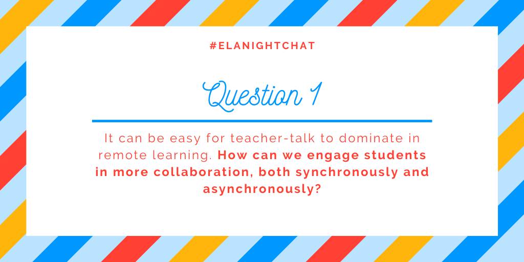 NCDPIELATEAM's tweet photo. It's time for Q1! Don't forget to include #ELANightChat in your responses! ✅ https://t.co/38xa5bJwAj