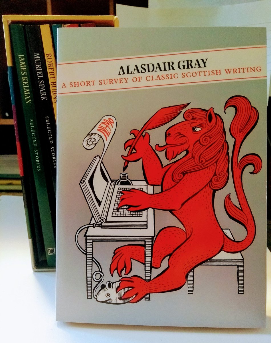 folkyebumpintae's tweet photo. It's a great wee collection of booklets. The Alasdair Gray one's a great read, always liked his cover illustration of the lion rampant at work. Nice set of postcards too featuring art by, amongst others, @BellanyOfficial @CalumColvin @David_Mach @alisonjfwatt https://t.co/BkQCMXajdS