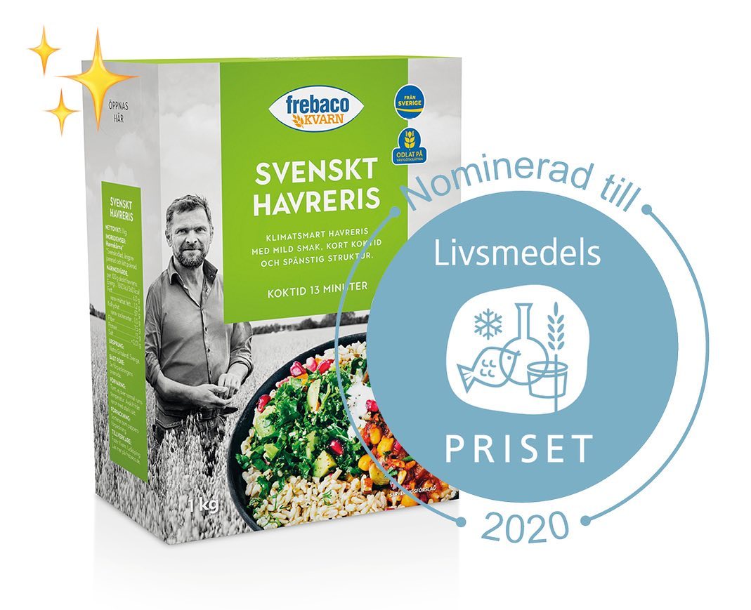 Tack vare vårt Frebaco Havreris är vi nominerade till Livsmedelspriset 2020! ✨🌾Vi är väldigt stolta över nomineringen och våra innovativa kollegor som utvecklade produkten. Läs motiveringen här: mynewsdesk.com/se/livsmedel-i… <a href="/Livsmedelifokus/">Livsmedel i fokus</a> #frebaco #havreris #northernmagicmadereal