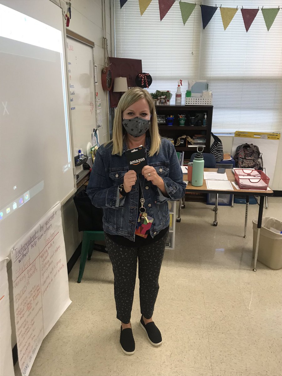 HFThunderbirds's tweet photo. Please join us in congratulating our September Staff Member of the Month, Mrs. Gina Haggerty! She has shown some amazing leadership characteristics, both inside and outside of the classroom. Congrats Mrs. Haggerty! #HFES #TakeFlight_ https://t.co/mhHInoIibB
