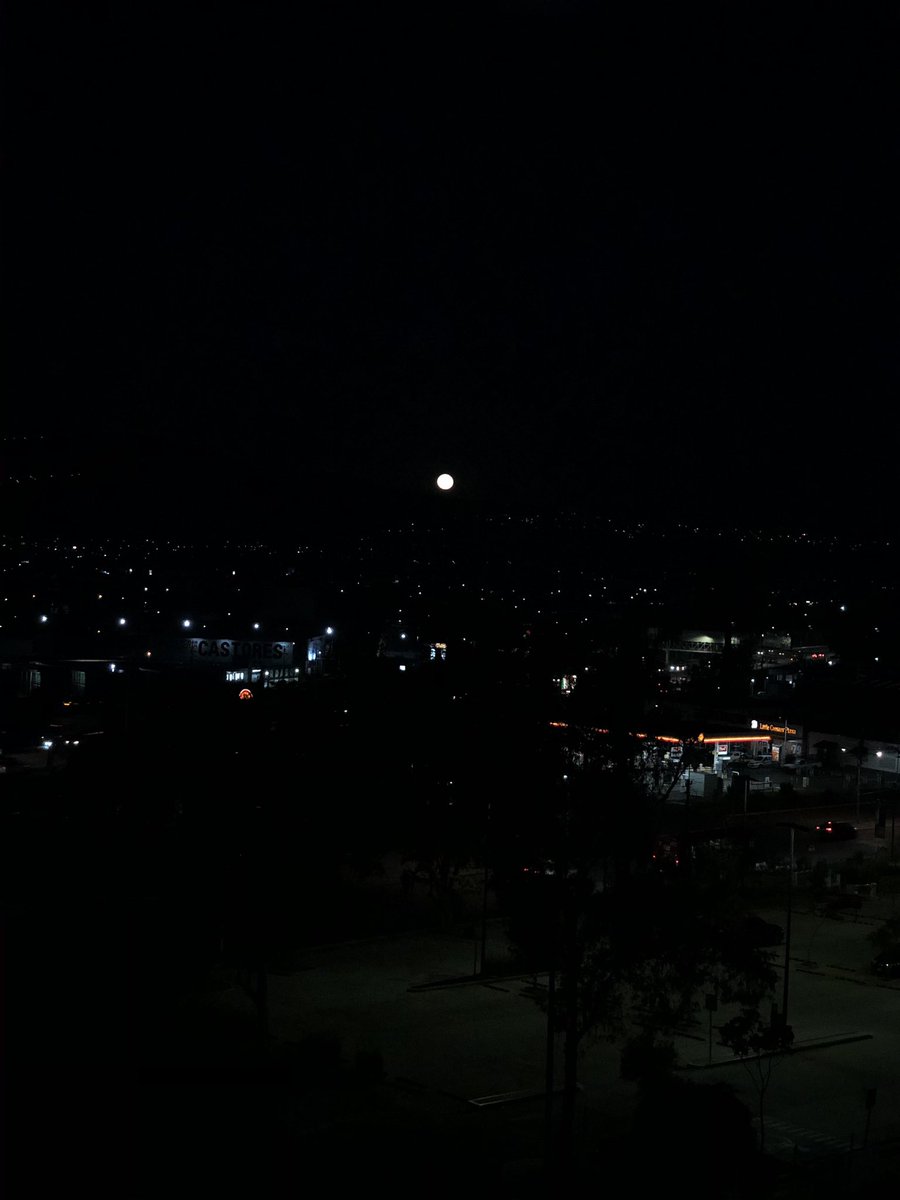 1st moon of October from the office 🌕