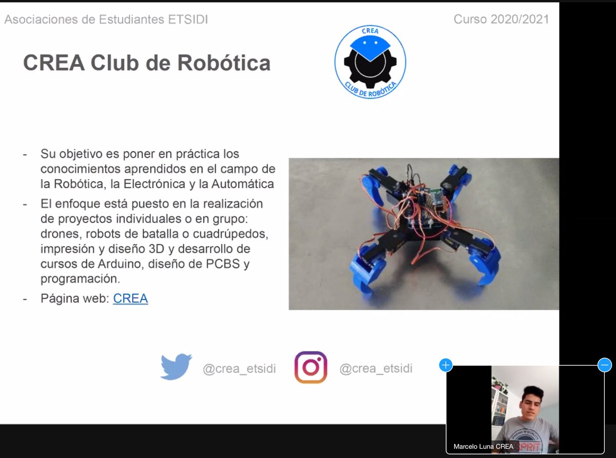 ETSIDI_UPM's tweet photo. Exponiendo sus proyectos  nuestras asociaciones @cdetsidi @CREA_ETSIDI @ACR_UPM @etsididesign  Lo estamos grabando por si no nos puedes seguir hoy en directo 😉 https://t.co/OE2r00Chi8