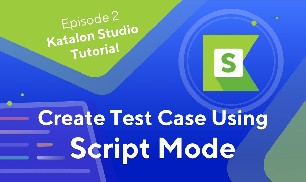 KatalonPlatform's tweet image. #KatalonTutorial - Creating Test Case Using Script Mode 
Our official guide on how to create test case using #Script mode in Katalon Studio, by Katalon Studio! What do you want our next tutorial to be about? 😁
Watch it now 👉 youtu.be/dAdqS_e5cZM
#automationforbeginner