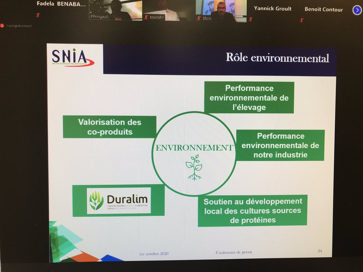 SNIA_FR's tweet image. Rôle #environnemental des industries avec @PF_Duralim et performance des #coproduits et #alimentation #animale #durable explique PPringault vice Psdt @snia @Bioeconomistes