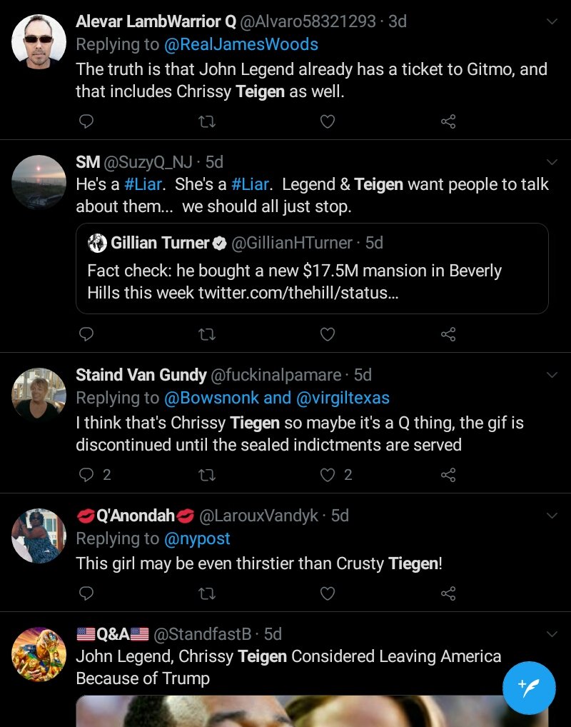 I am going to start periodically scanning for any bad tweets about Chrissy from Q members and reporting them... I will be adding SS's of the tweets I report here...