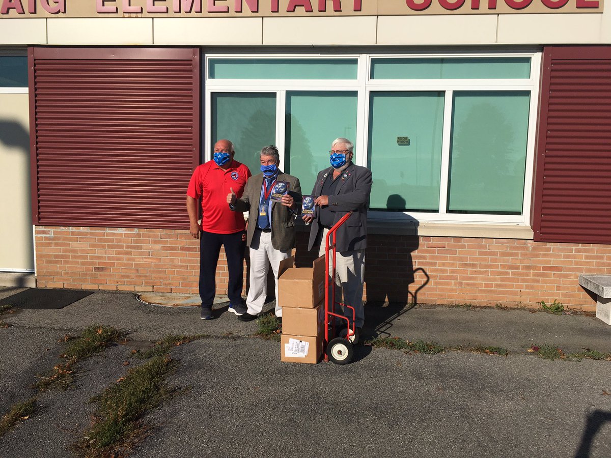 Even a pandemic can’t stop our annual Elks donation of dictionaries for our third graders!