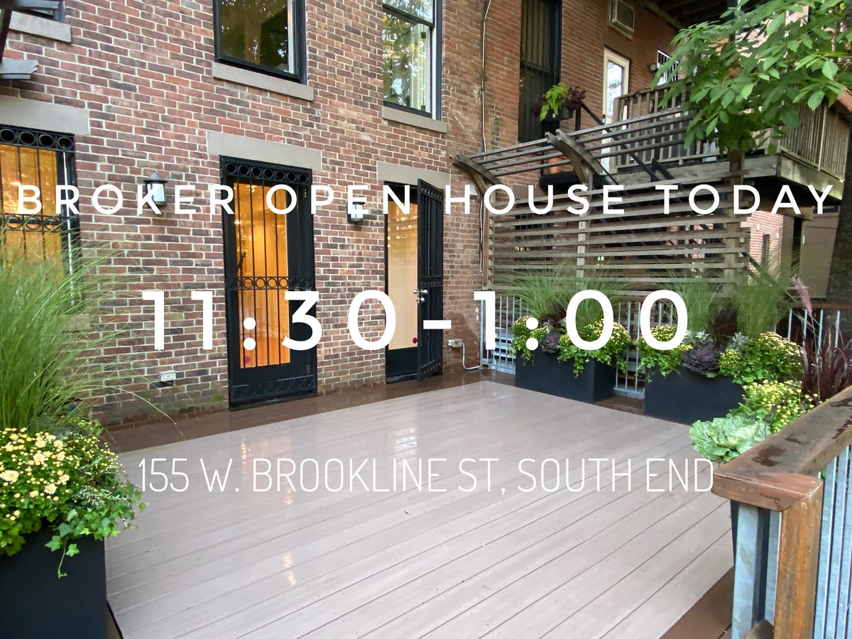 Brigittepetro's tweet photo. BROKER OPEN HOUSE TODAY!
155 West Brookline St, South End
11:30-1:00 https://t.co/gz3Cz7Ce4u
