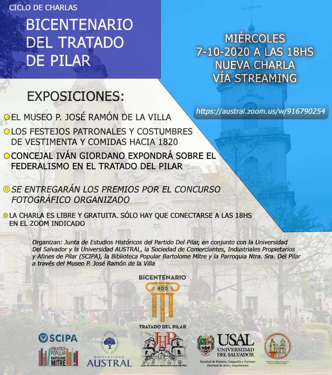 junta_pilar's tweet photo. Próximo miércoles 7/10 en el marco de los festejos patronales en honor a la Virgen Del Pilar https://t.co/9vZgueFVcw