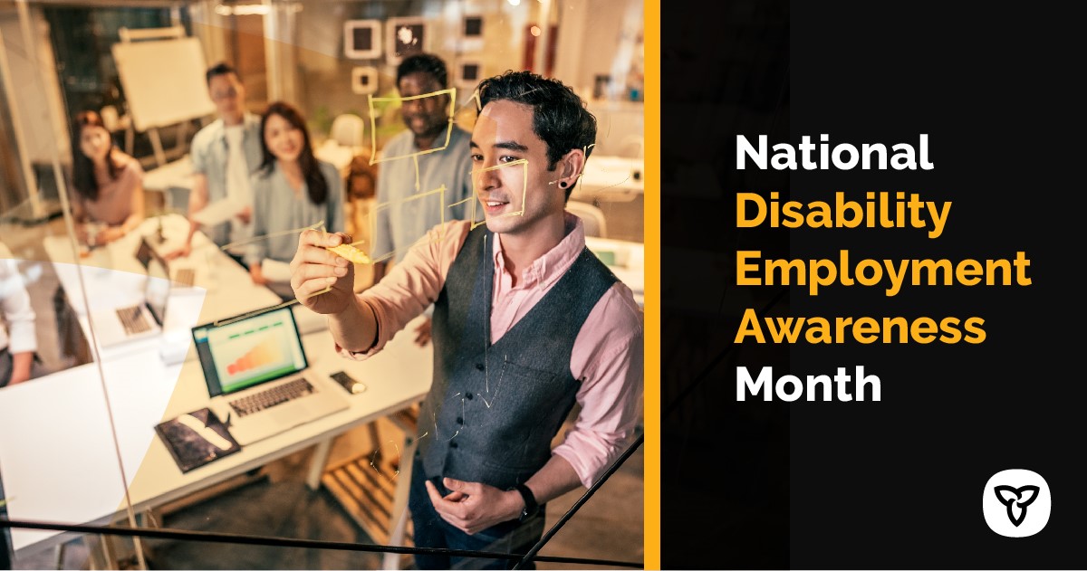ONAccessibility's tweet image. October is National Disability Employment Awareness Month (#NDEAM). Follow us on LinkedIn for employment resources for businesses &amp;amp; job seekers alike.
bit.ly/2EOgMk4 #ThePowerOfInclusion #employment #jobs #Accessibility #AccessibilityMatters
#employment #SeeTheAbility