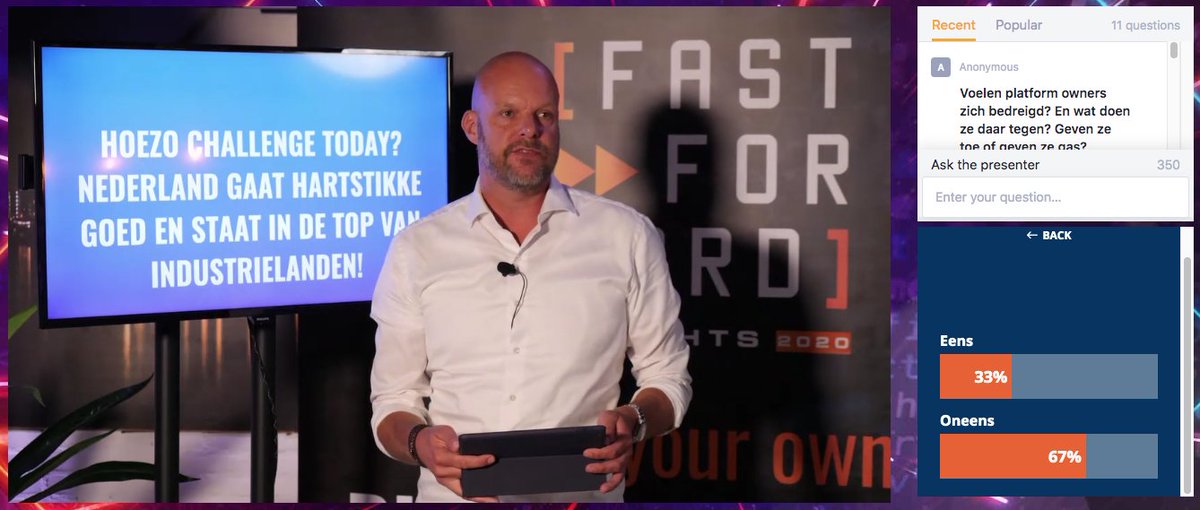 Poll tijdens Fast Forward Insights: Hoezo Challenge today? NL gaat hartstikke goed in de top van industrielanden! Stemmen kan via de livestream op: ffwdinsights.com/live