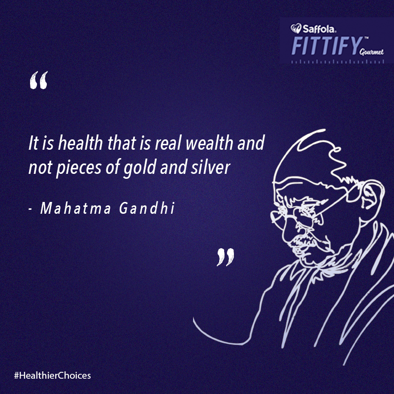 SaffolaFittify's tweet photo. Let's remember the father of our nation this Gandhi Jayanthi. More importantly, let's remember his teachings and everything he stood for.
#HappyGandhiJayanti #SaffolaFittify #HealthierChoices #MahatmaGandhi #GandhiGiri #FatherOfNation #GandhiJayanti #2ndOctober #TimeToFittify https://t.co/evbBOzoaMC