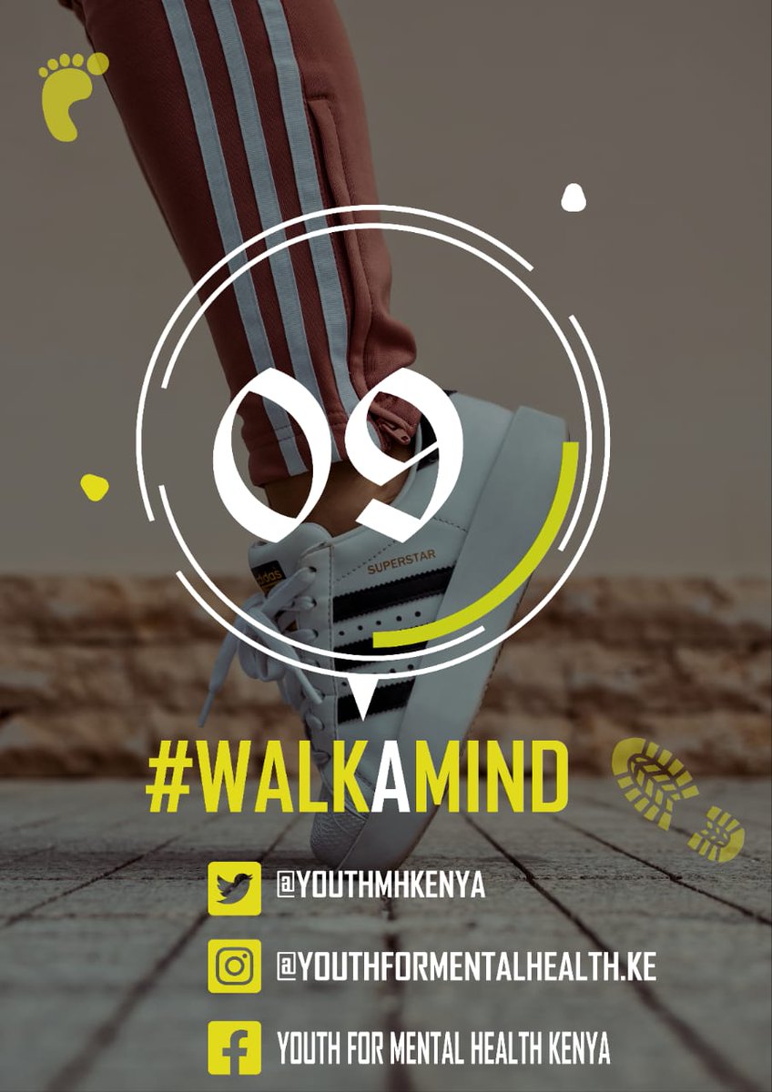 Today we are 9 days from the #WorldMentalHealthDay🤩🤩

How can you SHOW your support this week? Join us in #WalkAMind challenge and show your support for people battling with mental health cases and end the stigma !

 #SuicidePreventionMonth #virtualmhwalk2020 #savealife