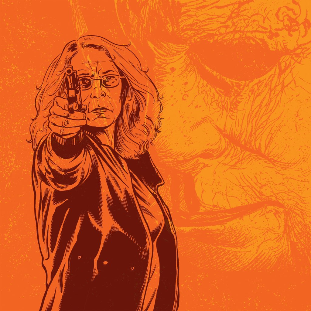 brentschoonover's tweet photo. First day of #octoberartchallenge!Figured we go big to kick it off. LAURIE STRODE (@curtisleejamie) from @halloweenmovie. Really enjoyed the @blumhouse 2018 film, and excited to see what they do in the two planned sequels. https://t.co/AooEE9jYwE