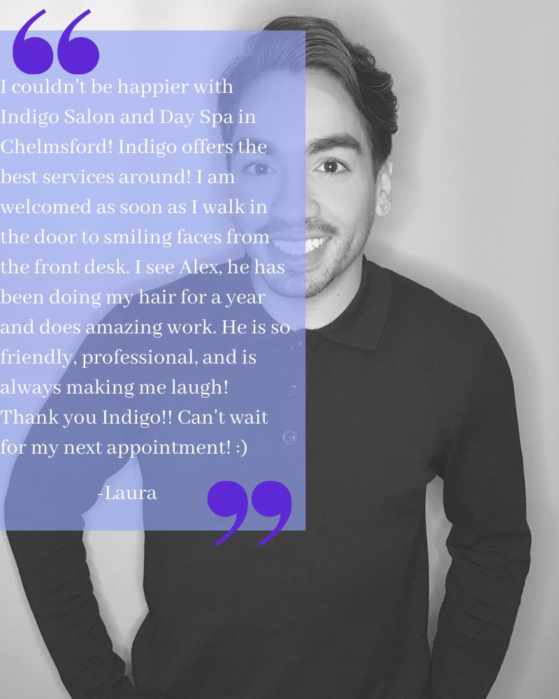 indigospalowell's tweet photo. Our Senior Stylist Alex has a wonderful smile and thoughtful approach to his craft. The clients love him as much as we do. https://t.co/2RTA2AcQdY
