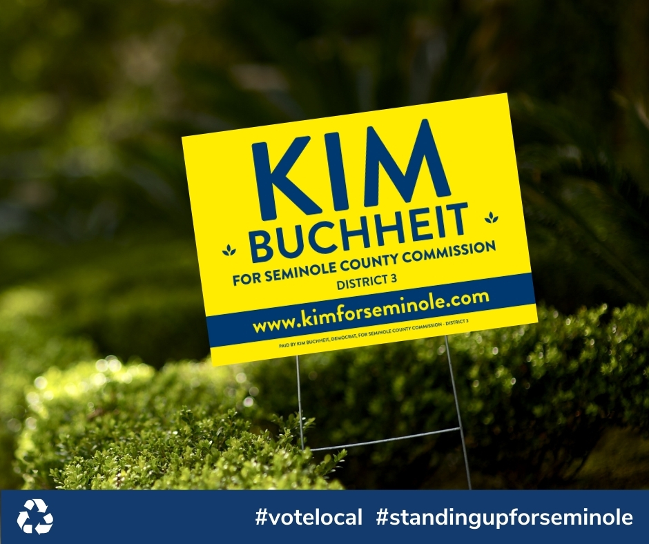 Show your support for the Kim for Seminole campaign! Share a virtual yard sign on your feed. This is an eco-friendly campaign, and sharing helps us get the word out while reducing single-use election waste. Your support means the world to us! #StandUpForSeminole #VoteLocal
