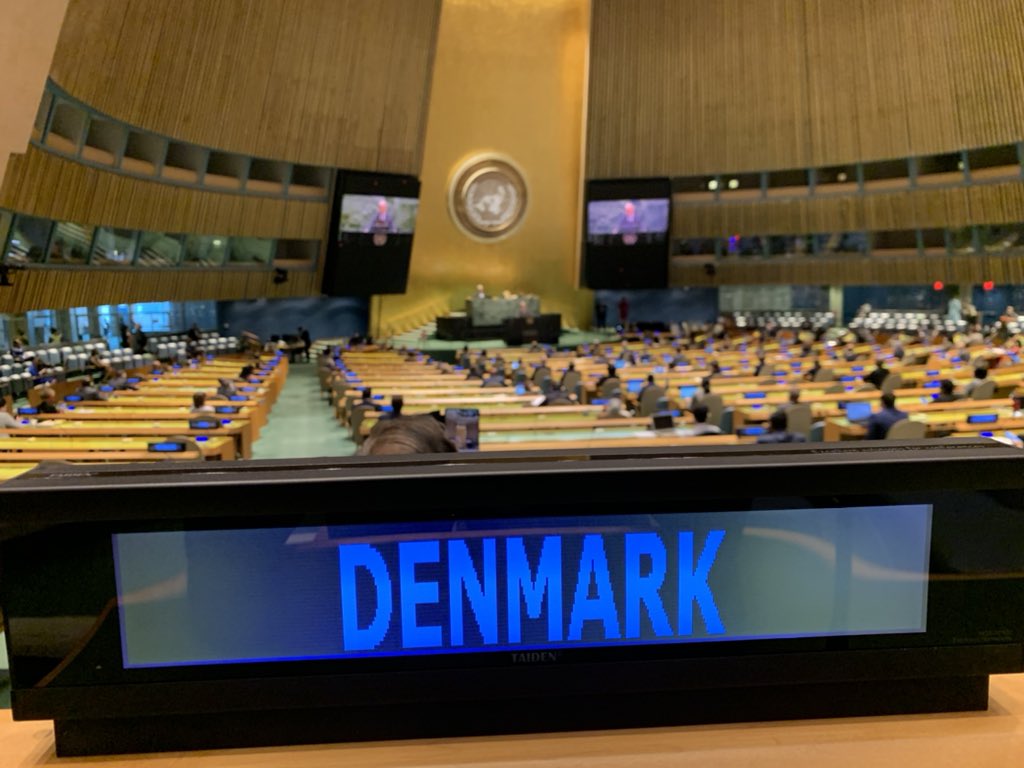 BilleHermann's tweet photo. @UN Secretary-General 🇺🇳@antonioguterres at opening of #Beijing25: ‘Now is the time to push-back against the push-back. Let us finish what visionary women and men started 25 years ago in Beijing.’ #Denmark 🇩🇰 fully agrees. There will be no #SDGs without #SDG5. #HumanRightsForAll https://t.co/YGhxZhzpvE