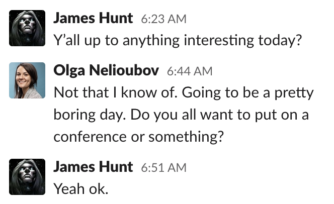 iamjameshunt's tweet image. How did you start your morning? #DevOpsDaysBuf