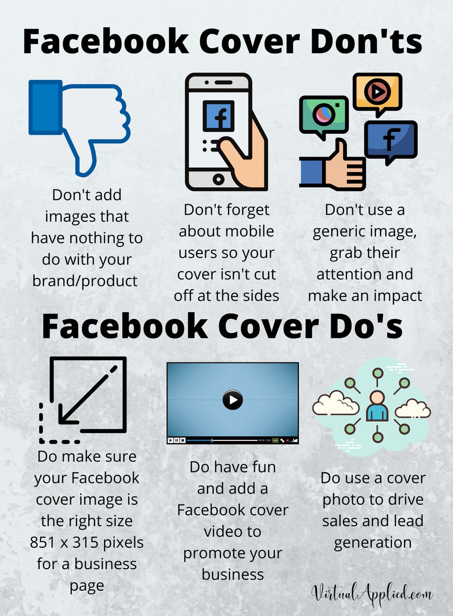 VirtualApplied's tweet image. Do&apos;s and Don&apos;ts of a Facebook Cover #Facebook